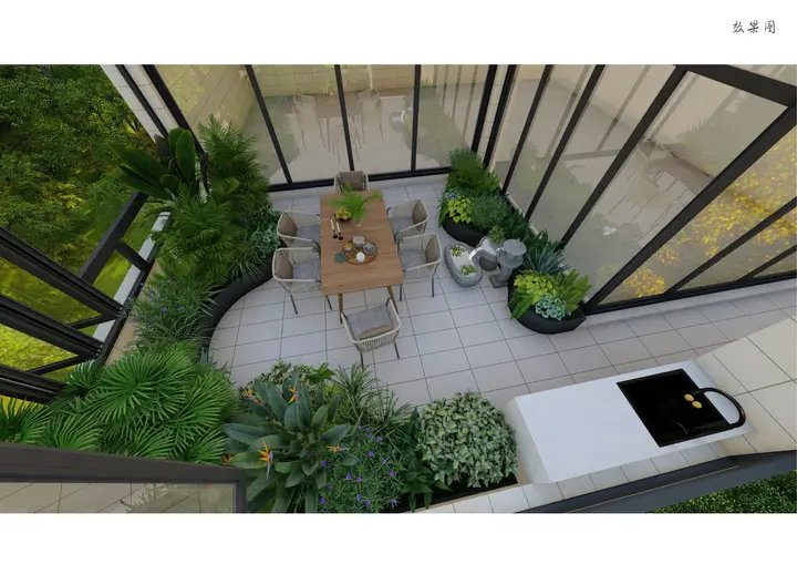 上海浦东某宅屋顶花园景观